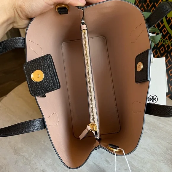 New , tory burch black small tote bag - Picture 5 of 13